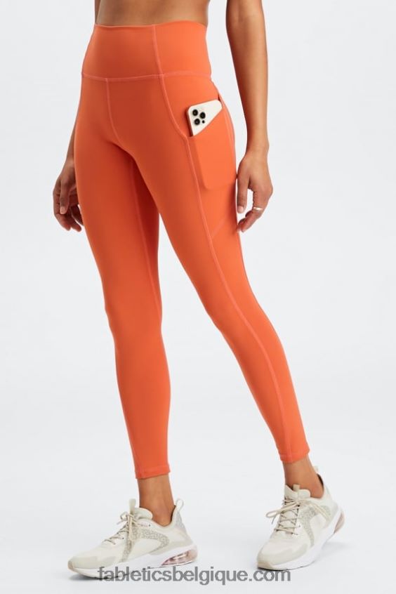legging 7/8 taille haute oasis pureluxe 53 femmes Fabletics 404P0T811 ocre brûlé