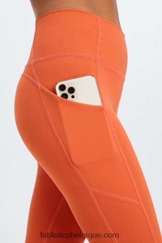 legging 7/8 taille haute oasis pureluxe 53 femmes Fabletics 404P0T811 ocre brûlé