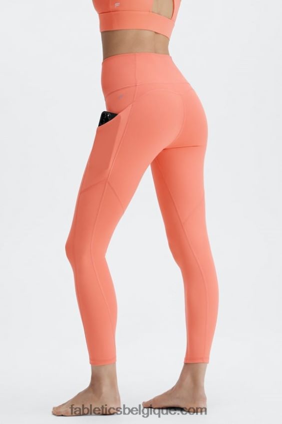 legging 7/8 taille haute oasis pureluxe 55 femmes Fabletics 404P0T819 brume de corail