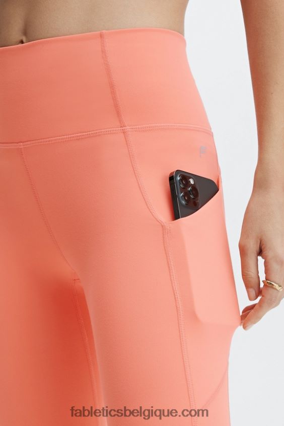 legging 7/8 taille haute oasis pureluxe 55 femmes Fabletics 404P0T819 brume de corail