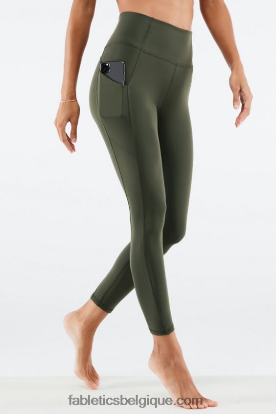 legging 7/8 taille haute oasis pureluxe 56 femmes Fabletics 404P0T826 armée