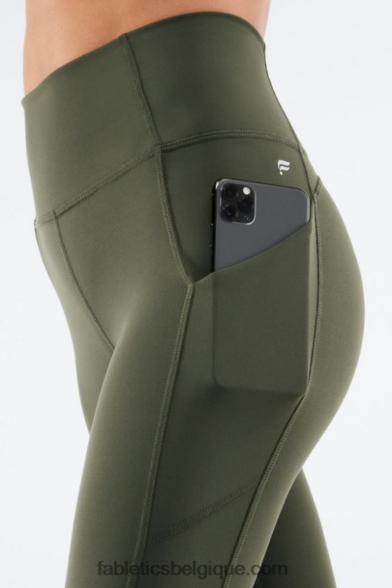 legging 7/8 taille haute oasis pureluxe 56 femmes Fabletics 404P0T826 armée
