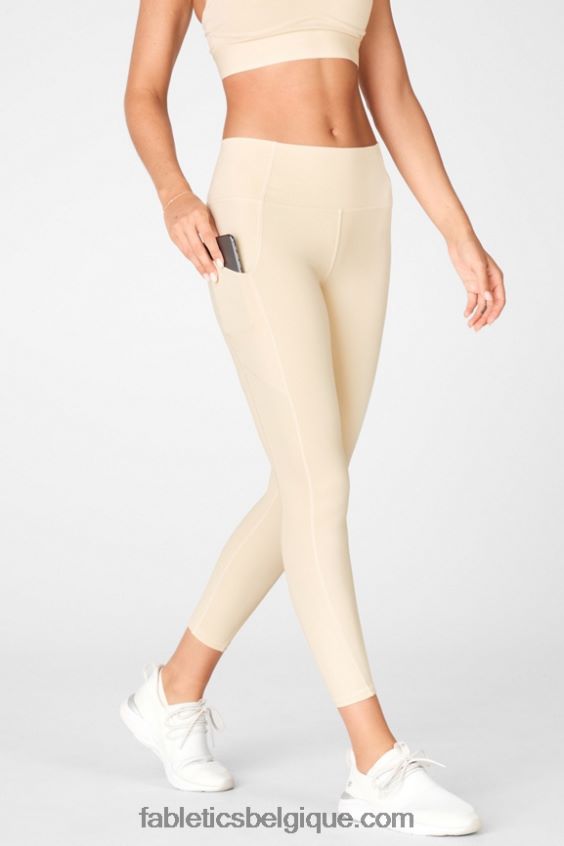 legging 7/8 taille haute oasis pureluxe 56 femmes Fabletics 404P0T827 chou à la crème