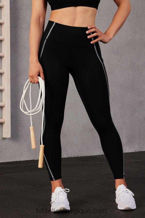 legging 7/8 taille haute oasis pureluxe 57 femmes Fabletics 404P0T829 noir/blanc classique