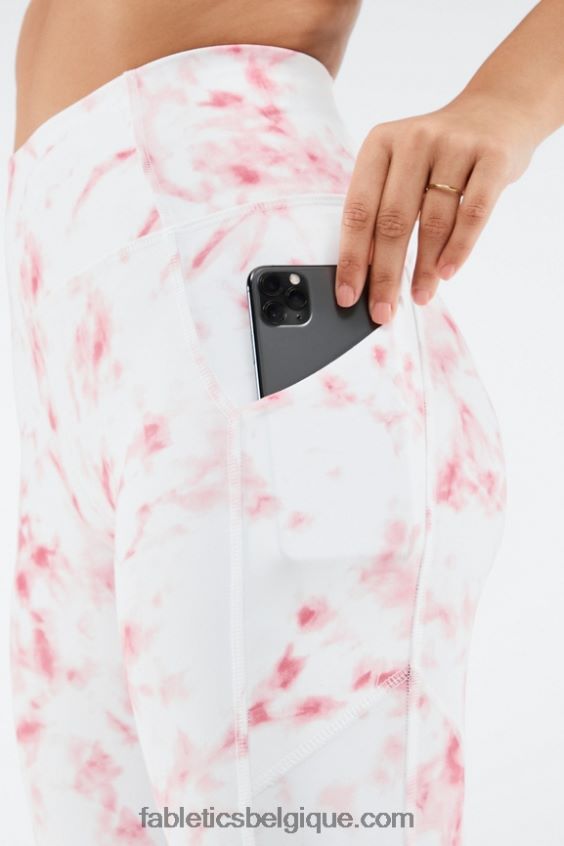 legging 7/8 taille haute oasis pureluxe 81 femmes Fabletics 404P0T1145 marbre fumé rouge