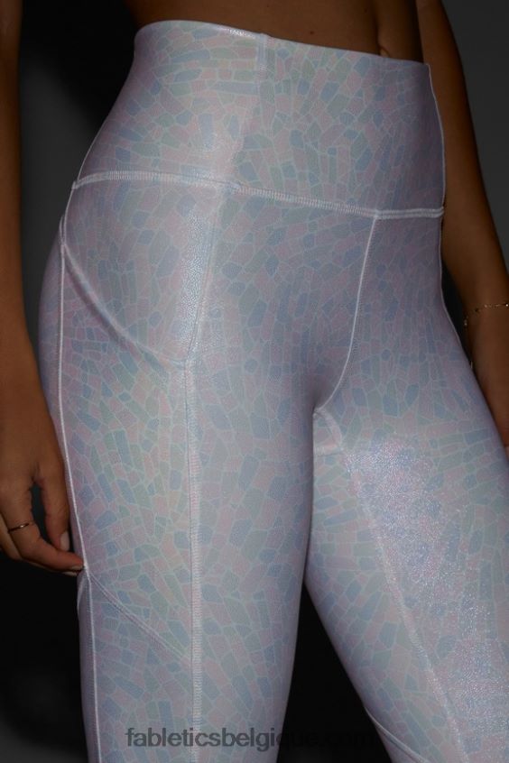 legging 7/8 taille haute oasis pureluxe 82 femmes Fabletics 404P0T1152 éclat cristallin blanc
