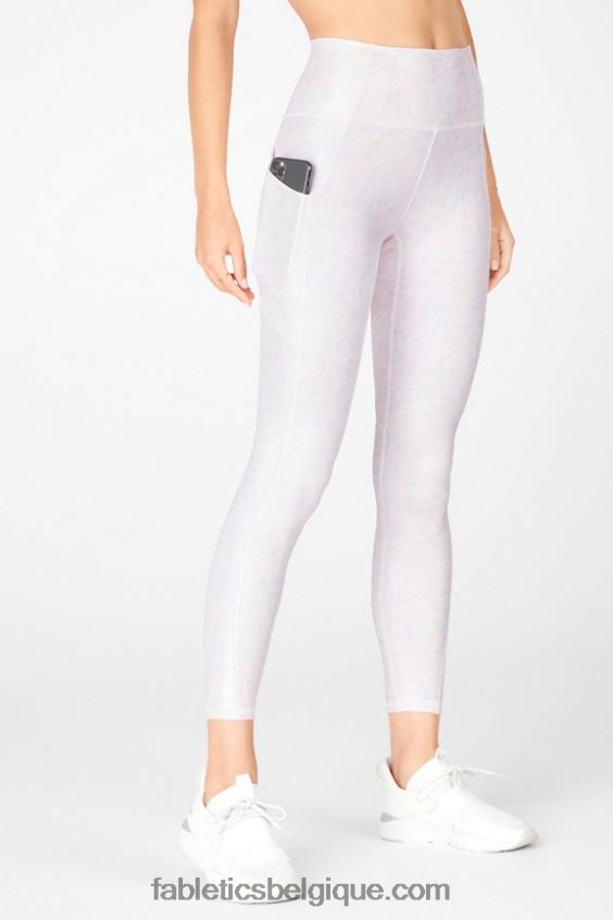 legging 7/8 taille haute oasis pureluxe 82 femmes Fabletics 404P0T1152 éclat cristallin blanc