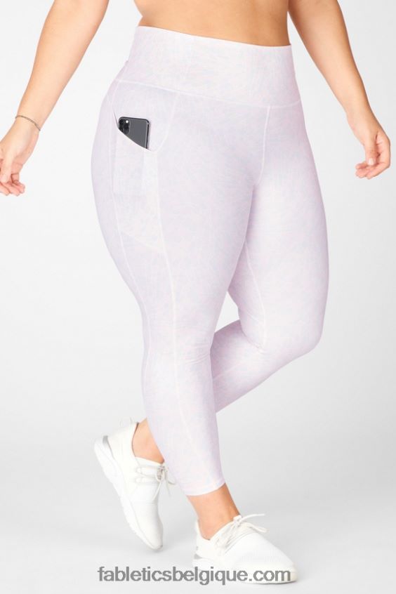 legging 7/8 taille haute oasis pureluxe 82 femmes Fabletics 404P0T1153 éclat cristallin blanc