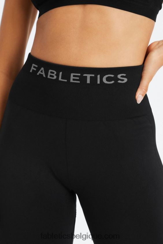 legging 7/8 taille haute sans couture sync femmes Fabletics 404P0T1000 noir