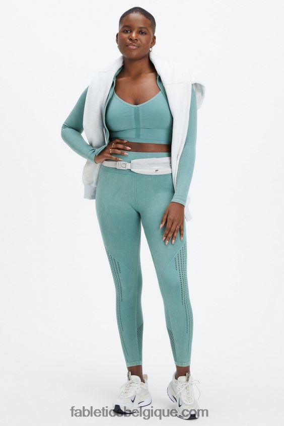 legging 7/8 taille haute sans couture sync femmes Fabletics 404P0T1002 vague arctique lavée
