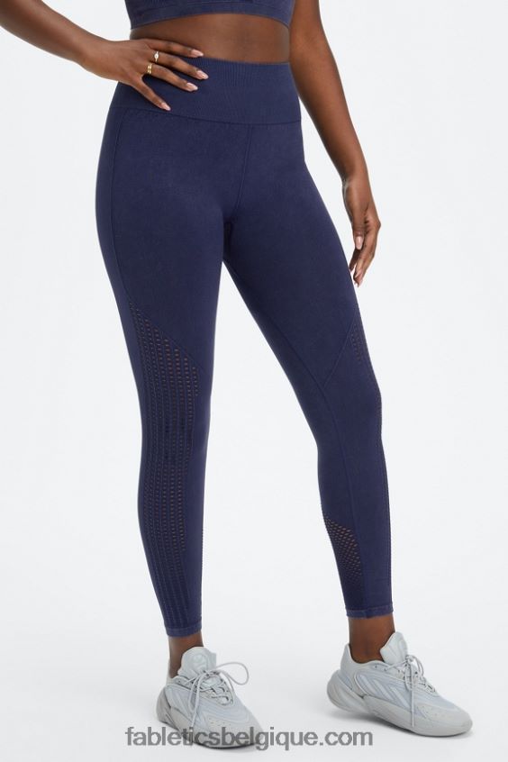 legging 7/8 taille haute sans couture sync femmes Fabletics 404P0T1003 bleu marine délavé