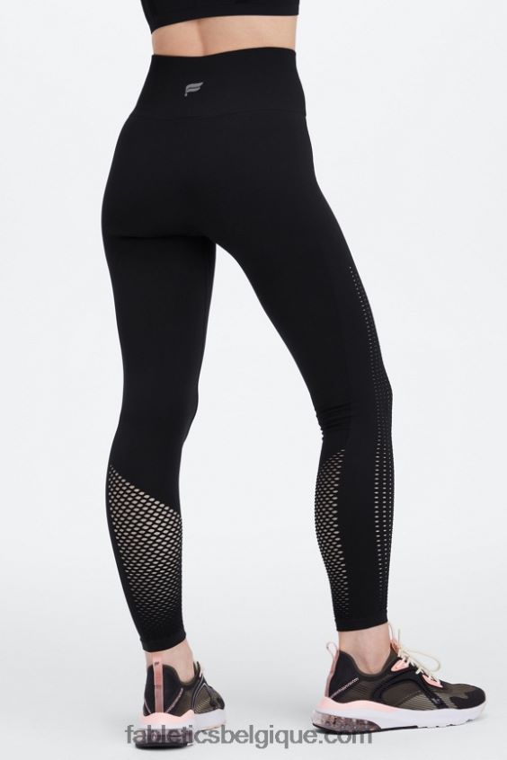 legging 7/8 taille haute sans couture sync femmes Fabletics 404P0T1006 noir/étain