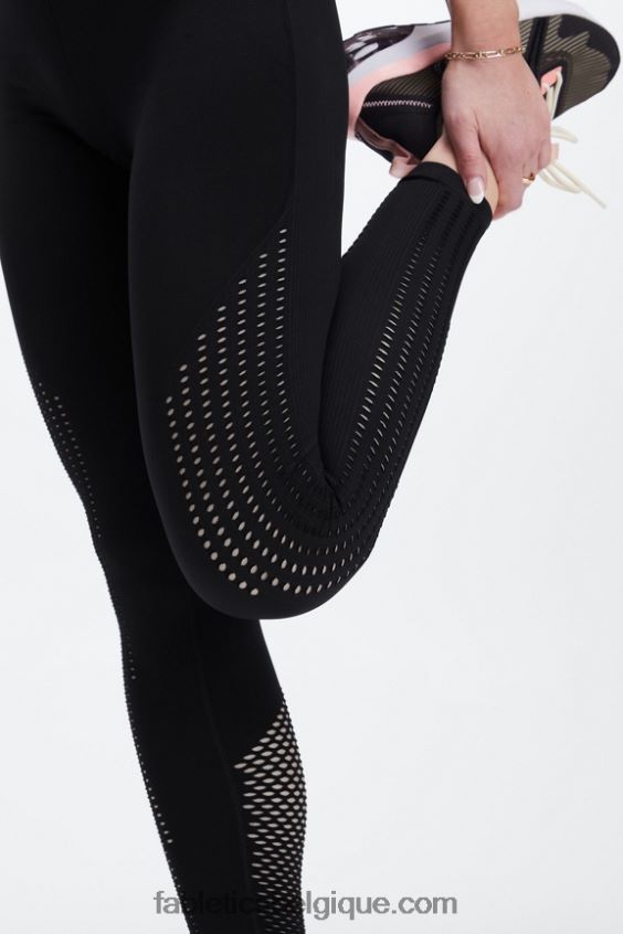 legging 7/8 taille haute sans couture sync femmes Fabletics 404P0T1006 noir/étain