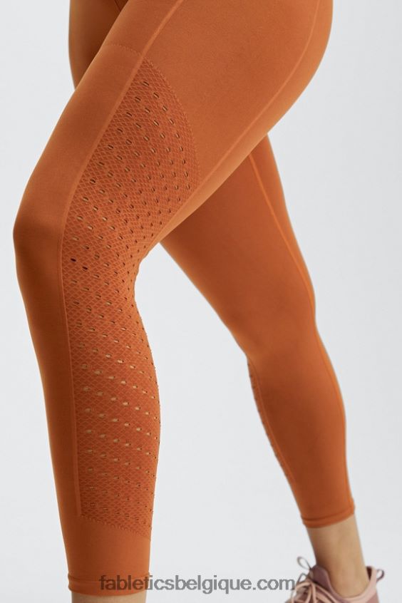 legging 7/8 taille haute sans couture sync femmes Fabletics 404P0T1007 brique cuite