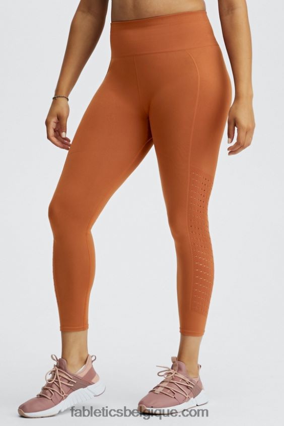 legging 7/8 taille haute sans couture sync femmes Fabletics 404P0T1007 brique cuite