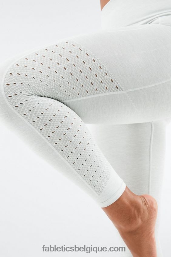 legging 7/8 taille haute sans couture sync femmes Fabletics 404P0T1008 gris clair chiné