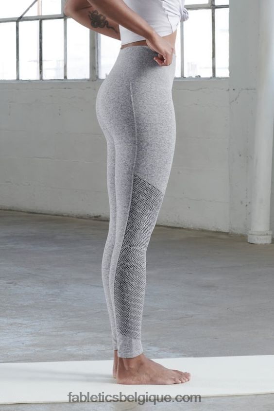 legging 7/8 taille haute sans couture sync femmes Fabletics 404P0T1009 gris chiné
