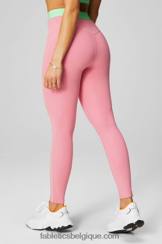 legging 7/8 taille ultra haute pureluxe 64 femmes Fabletics 404P0T874 fard à joues/lime sucrée