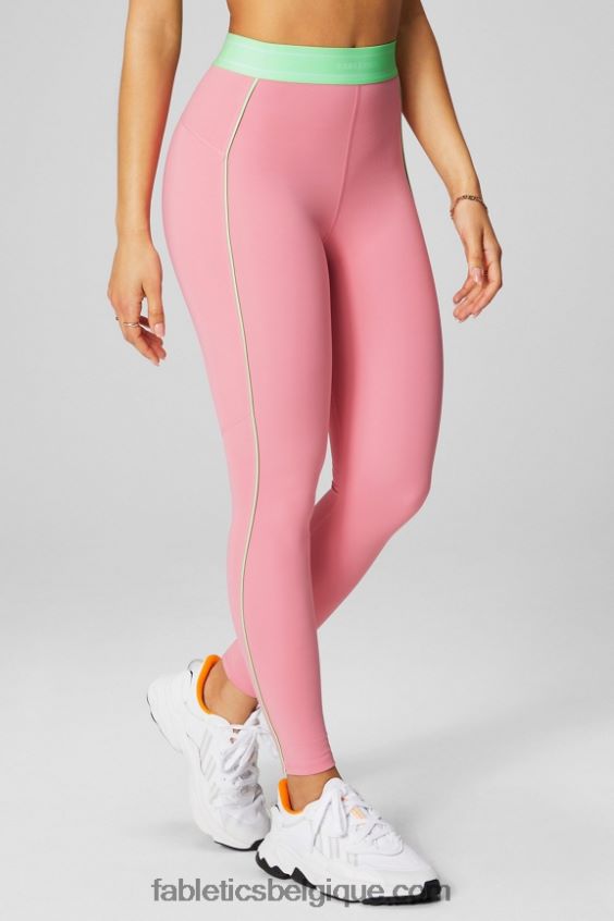 legging 7/8 taille ultra haute pureluxe 64 femmes Fabletics 404P0T874 fard à joues/lime sucrée