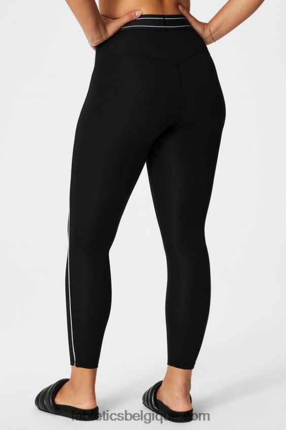 legging 7/8 taille ultra haute pureluxe 64 femmes Fabletics 404P0T875 noir/blanc classique