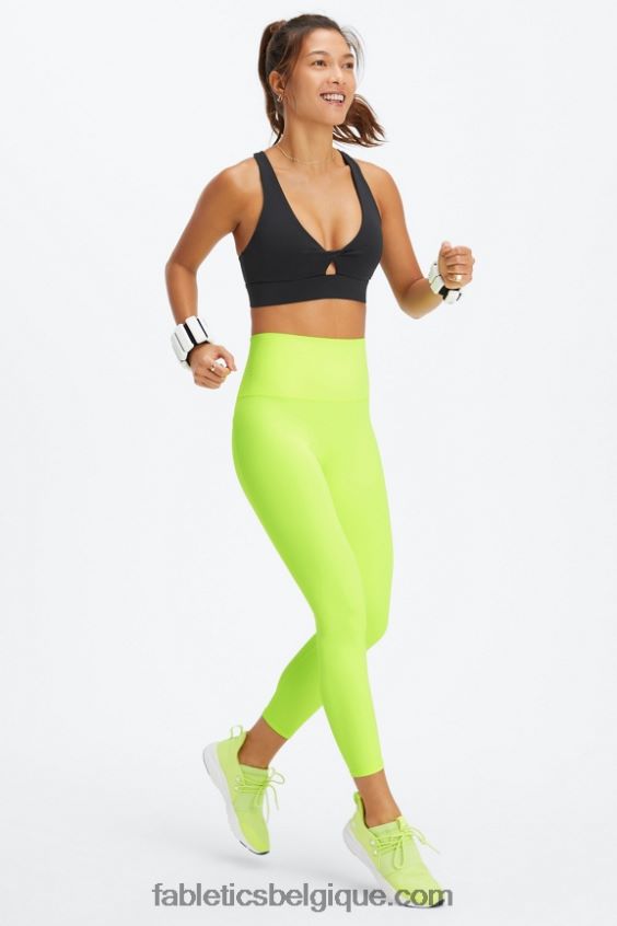 legging 7/8 taille ultra haute pureluxe 66 femmes Fabletics 404P0T882 néon