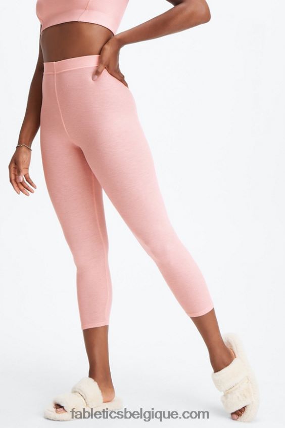 legging 7/8 taille ultra haute restoreknit femmes Fabletics 404P0T1066 bruyère poussière rose