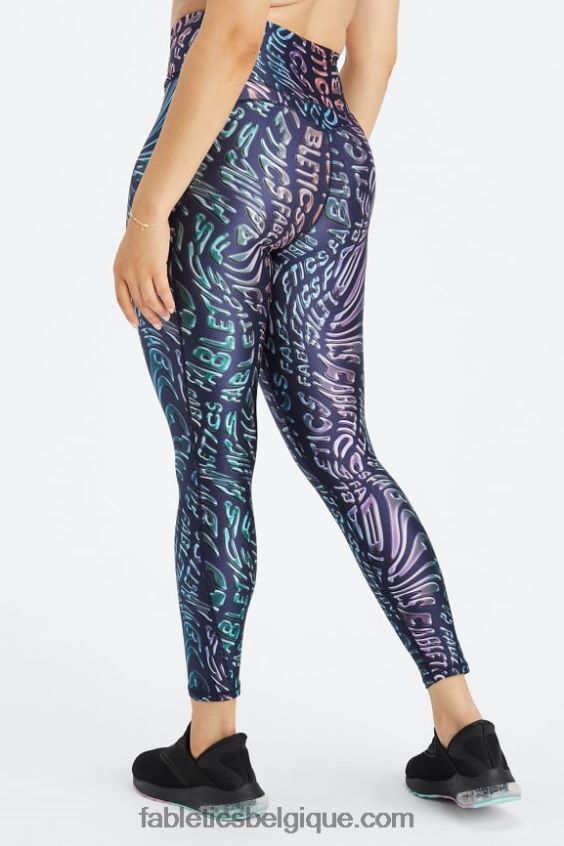 legging brillant 7/8 taille ultra haute femmes Fabletics 404P0T1078 esprit fondre