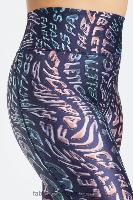 legging brillant 7/8 taille ultra haute femmes Fabletics 404P0T1078 esprit fondre
