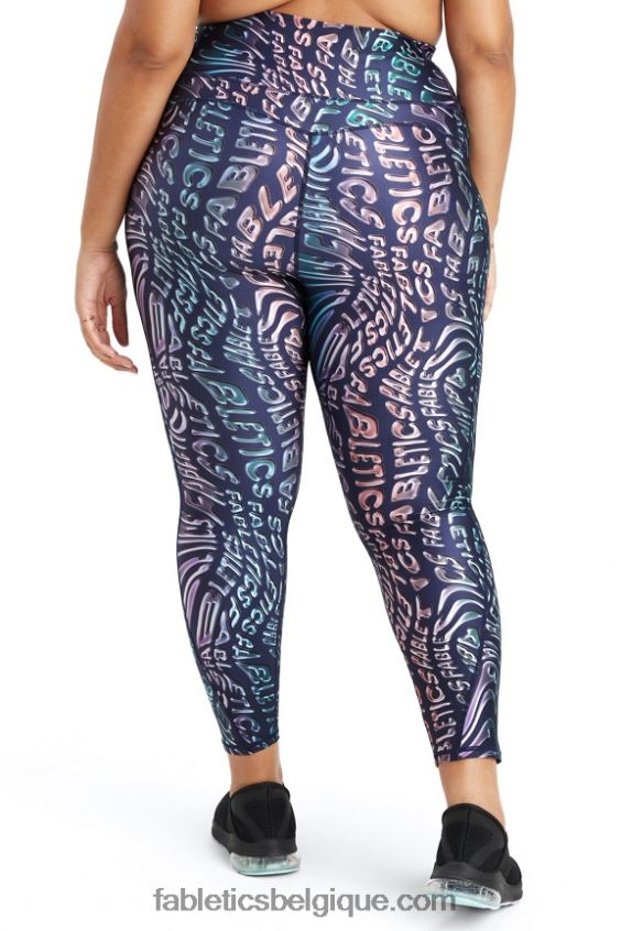 legging brillant 7/8 taille ultra haute femmes Fabletics 404P0T1079 esprit fondre