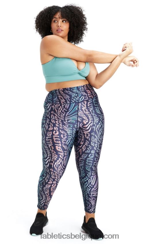 legging brillant 7/8 taille ultra haute femmes Fabletics 404P0T1079 esprit fondre