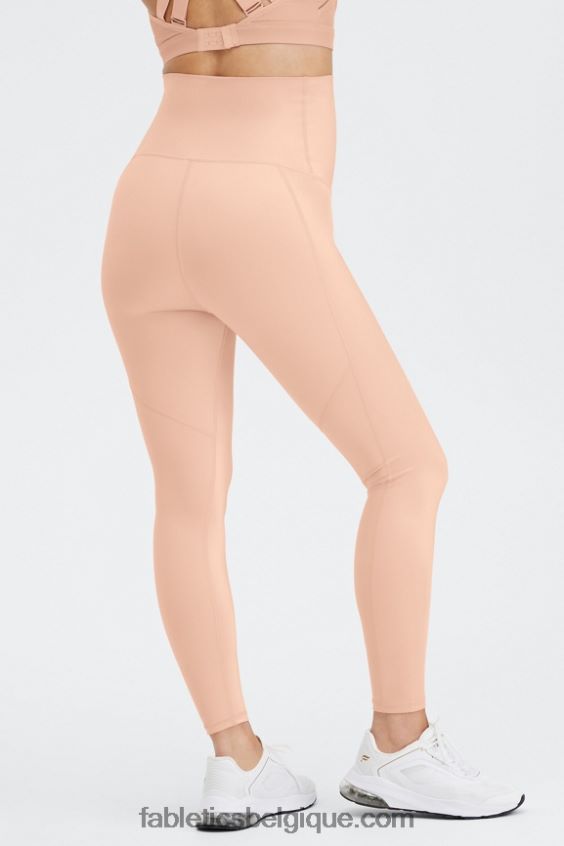legging de grossesse taille haute brillant femmes Fabletics 404P0T1179 éclat de teinte rose