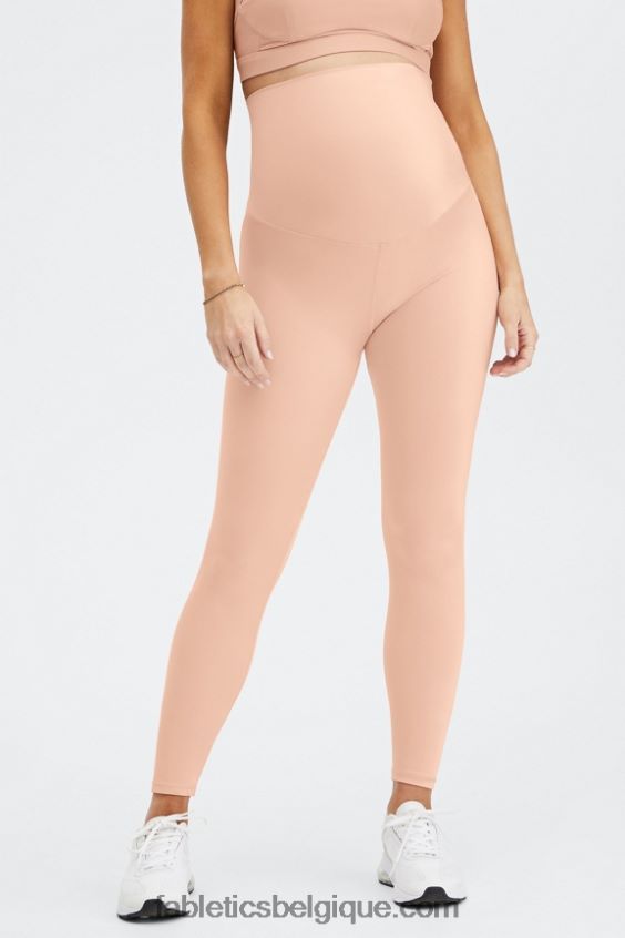 legging de grossesse taille haute brillant femmes Fabletics 404P0T1179 éclat de teinte rose