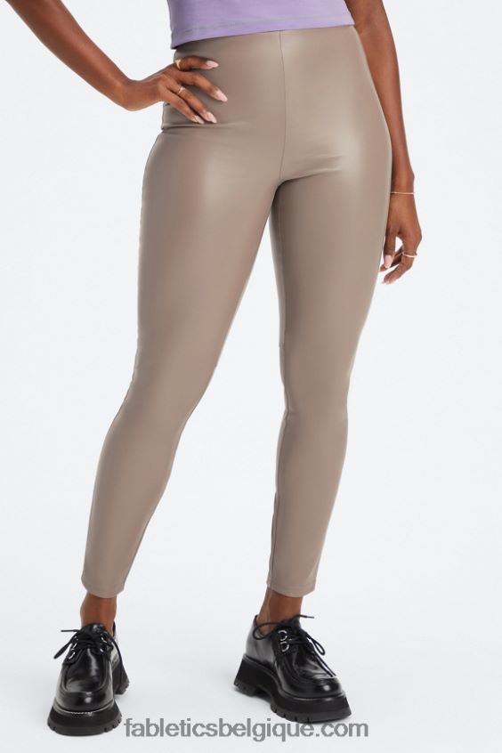 legging en cuir végétalien à enfiler femmes Fabletics 404P0T1062 écorce de saule