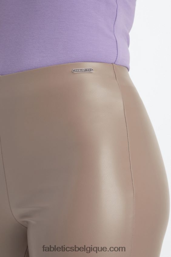 legging en cuir végétalien à enfiler femmes Fabletics 404P0T1062 écorce de saule