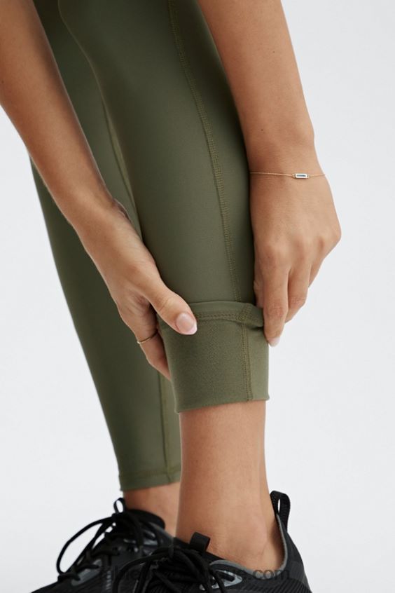 legging essentiel taille haute therma-flex femmes Fabletics 404P0T1204 vert ardoise