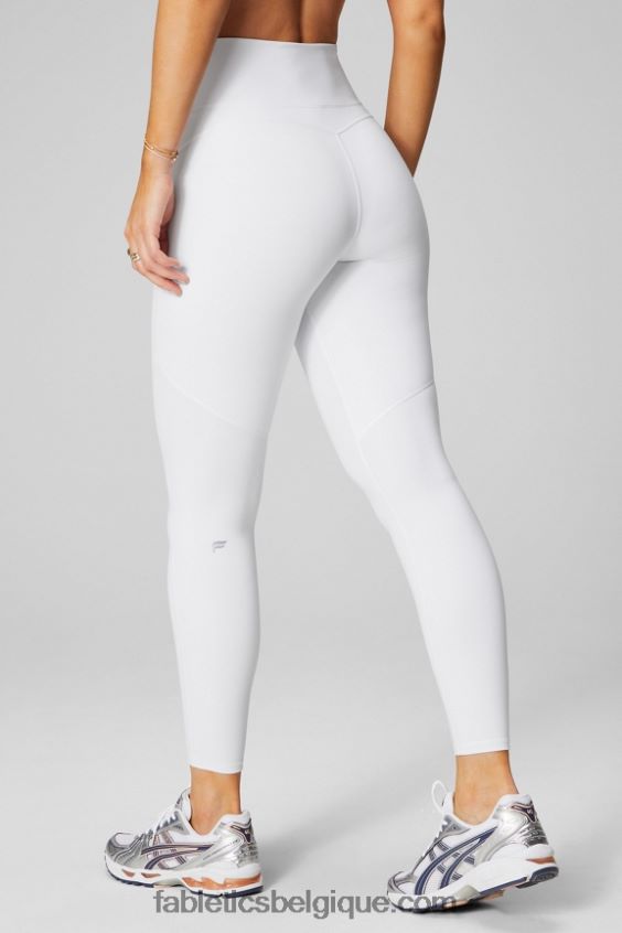 legging froncé taille ultra haute pureluxe femmes Fabletics 404P0T870 blanc classique