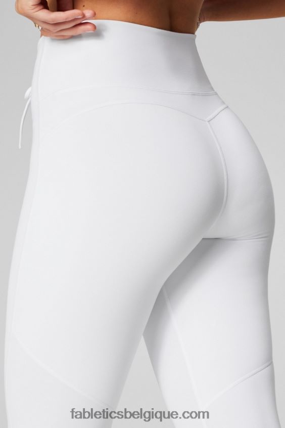 legging froncé taille ultra haute pureluxe femmes Fabletics 404P0T870 blanc classique
