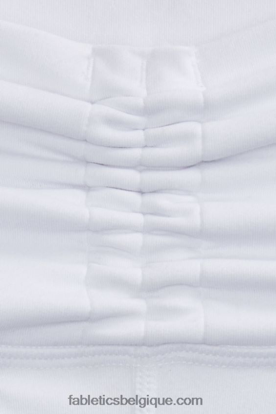 legging froncé taille ultra haute pureluxe femmes Fabletics 404P0T870 blanc classique
