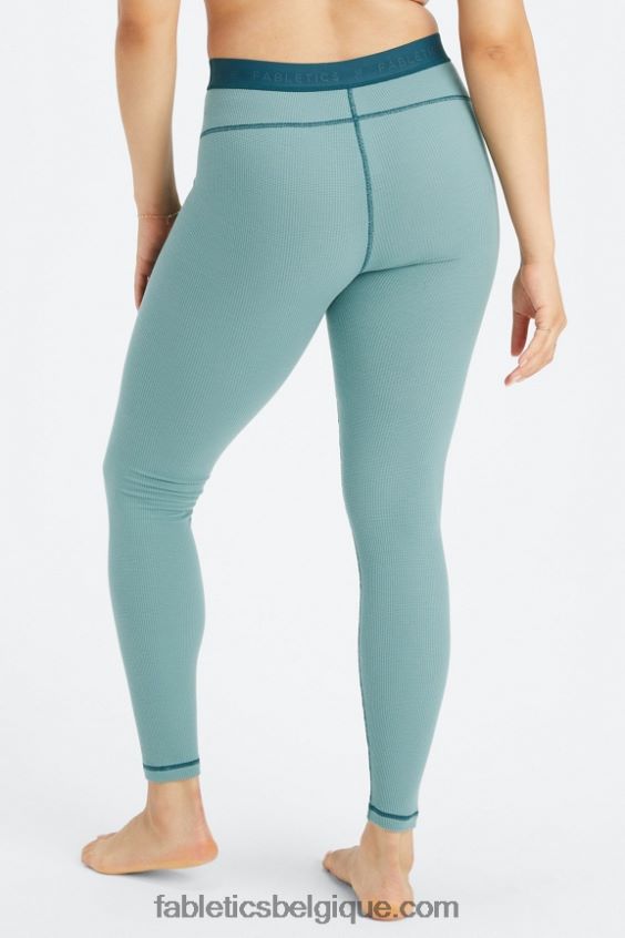 legging gaufré femmes Fabletics 404P0T1082 vague arctique/onde de minuit