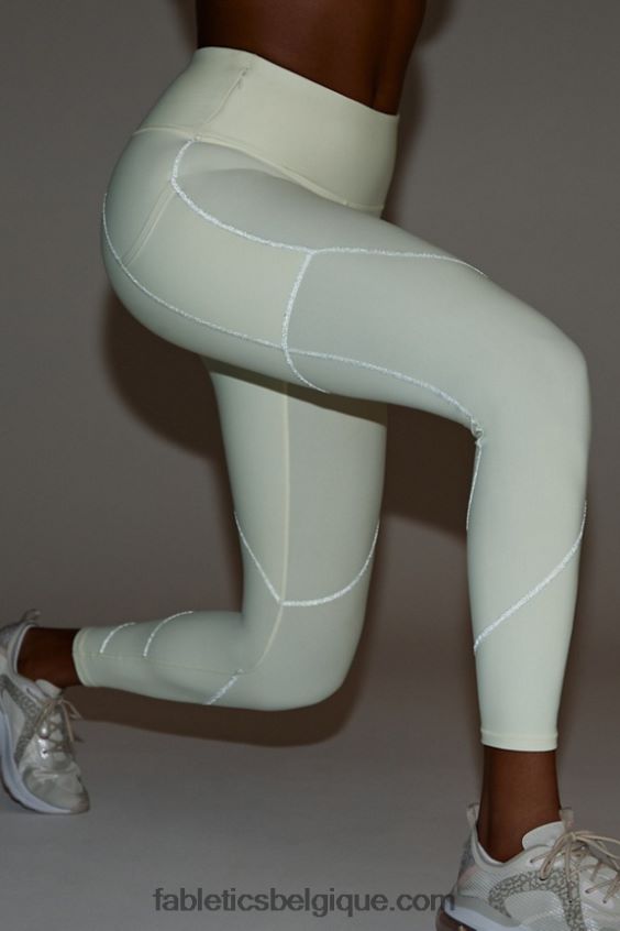 legging à poche réfléchissante therma-flex hw femmes Fabletics 404P0T1188 blanc chaud/argent réfléchissant