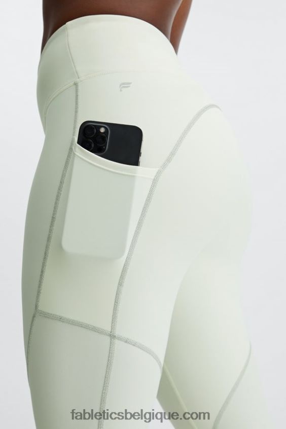 legging à poche réfléchissante therma-flex hw femmes Fabletics 404P0T1188 blanc chaud/argent réfléchissant