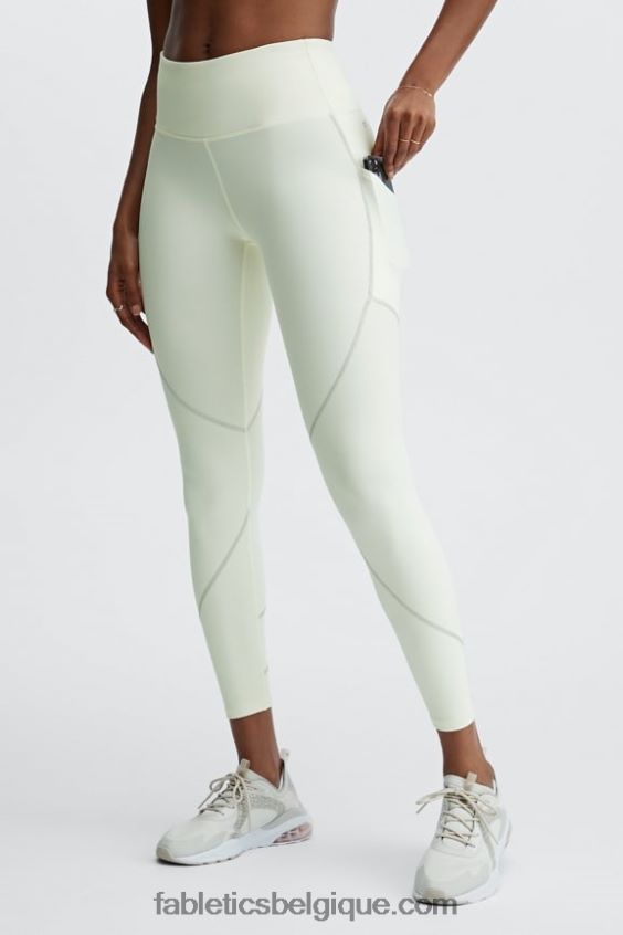 legging à poche réfléchissante therma-flex hw femmes Fabletics 404P0T1188 blanc chaud/argent réfléchissant