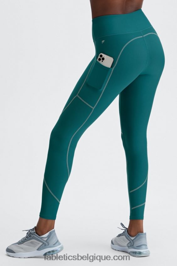 legging à poche réfléchissante therma-flex hw femmes Fabletics 404P0T1190 fjord/argent réfléchissant