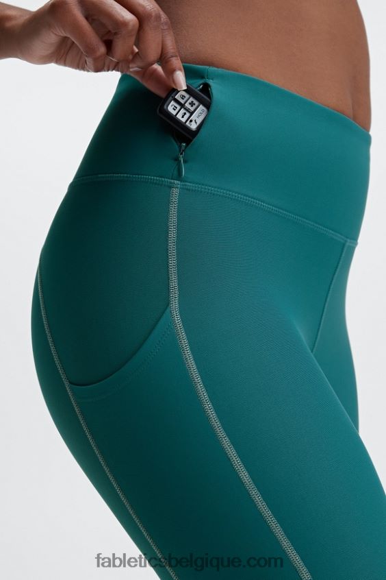 legging à poche réfléchissante therma-flex hw femmes Fabletics 404P0T1190 fjord/argent réfléchissant