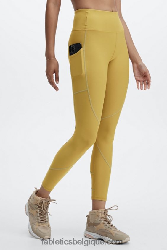 legging à poche réfléchissante therma-flex hw femmes Fabletics 404P0T1191 olive chaude/argent réfléchissant