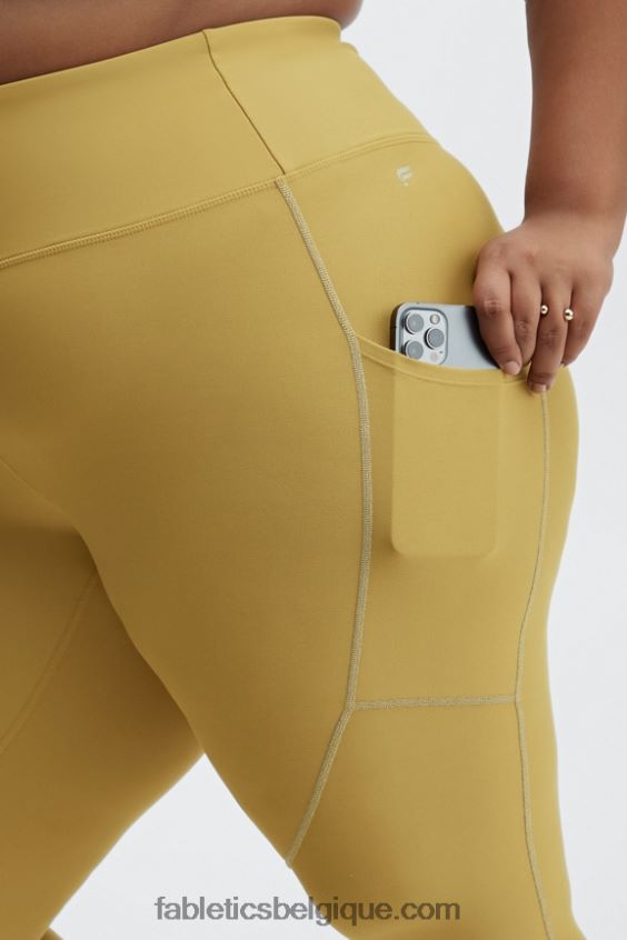 legging à poche réfléchissante therma-flex hw femmes Fabletics 404P0T1192 olive chaude/argent réfléchissant