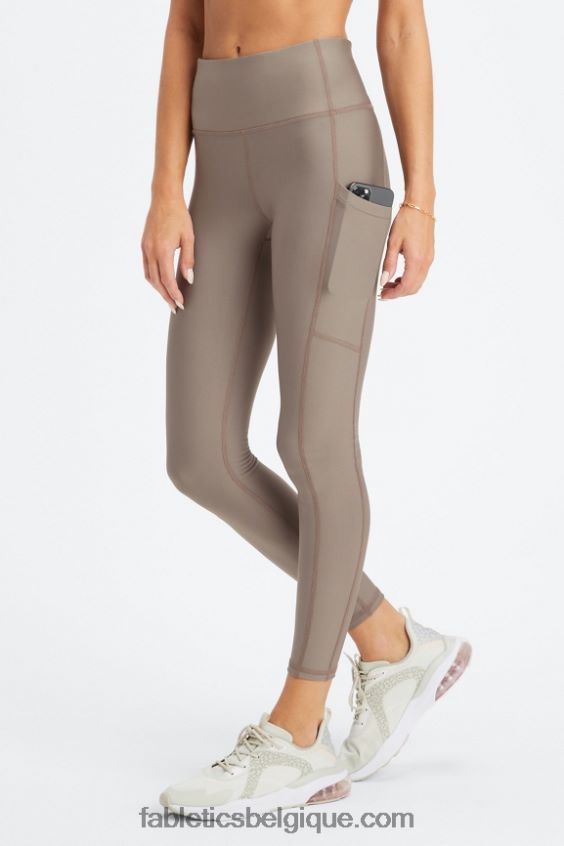 legging à poche taille haute therma-flex femmes Fabletics 404P0T1034 écorce de saule