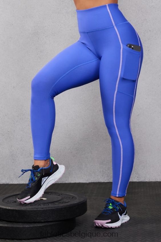 legging à poche taille haute therma-flex femmes Fabletics 404P0T1035 piscina/gris minéral