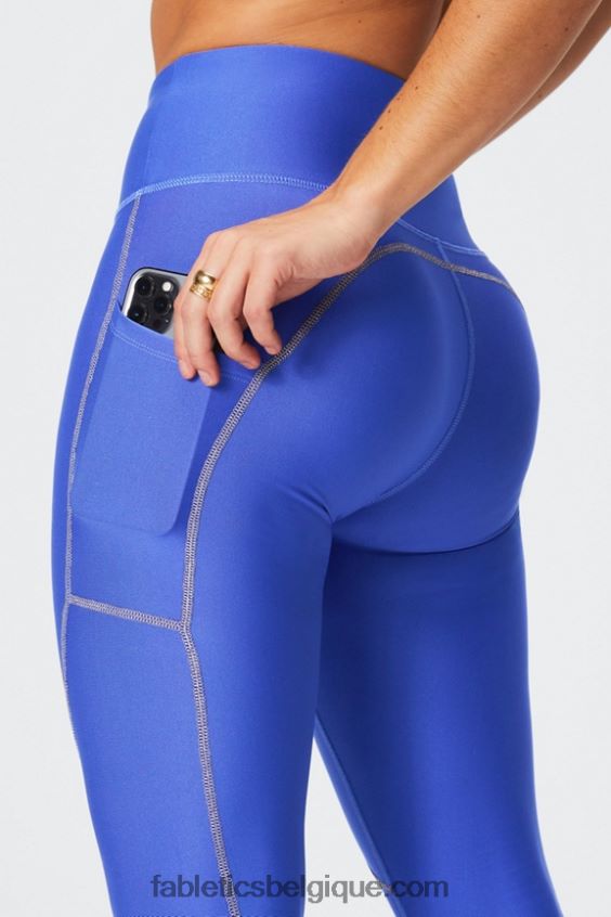 legging à poche taille haute therma-flex femmes Fabletics 404P0T1035 piscina/gris minéral