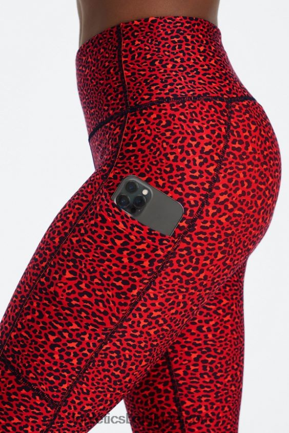 legging à poche taille haute therma-flex femmes Fabletics 404P0T1036 électrique cerise mini léopard